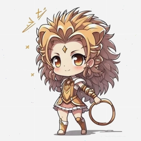 Cung sư tử nữ chibi