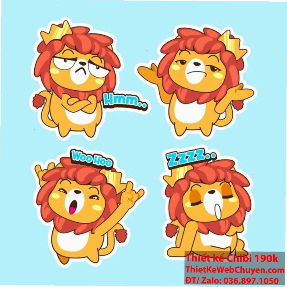Hãy đắm chìm trong vẻ đáng yêu của Sư tử Chibi!