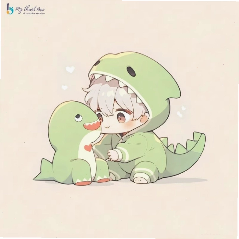 Hình ảnh anime chibi nam với phong cách mạnh mẽ