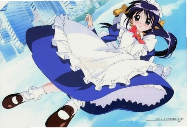 Hình ảnh anime hầu gái robot với thiết kế tương lai