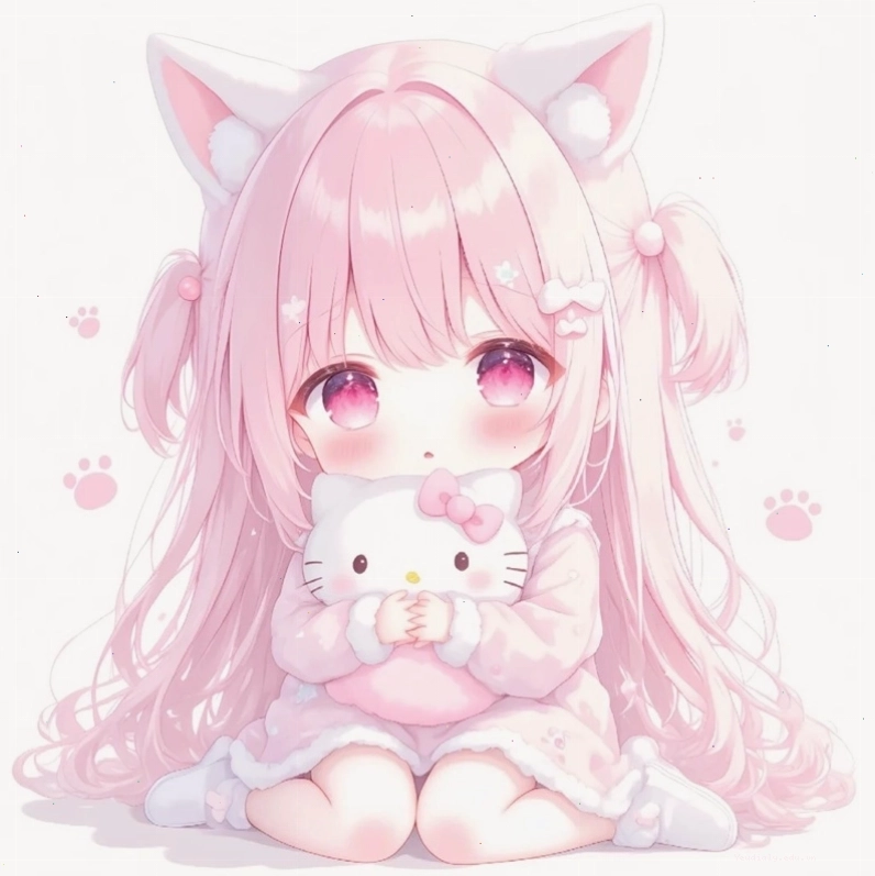 Hình ảnh chibi bé gái với phong cách năng động, thể thao