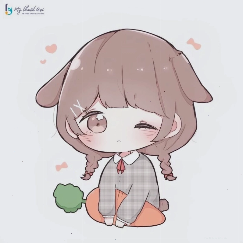 Hình ảnh chibi cô gái mặc trang phục học sinh