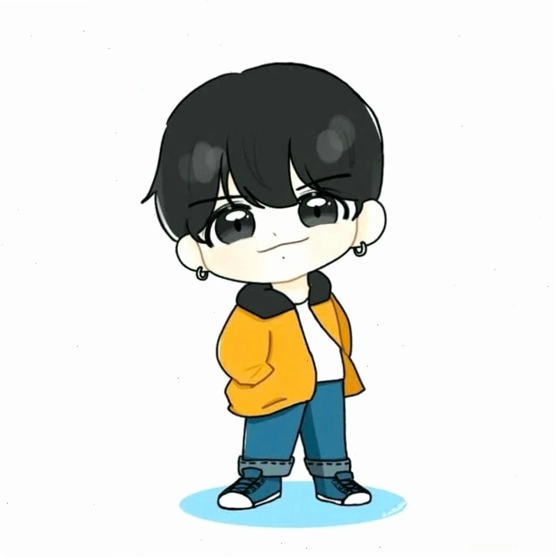 Hình ảnh chibi nam ngầu với trang phục cá tính