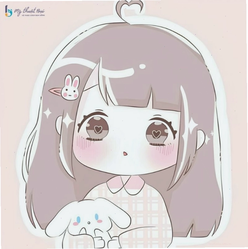 Hình ảnh chibi nữ trong trang phục hầu gái đáng yêu