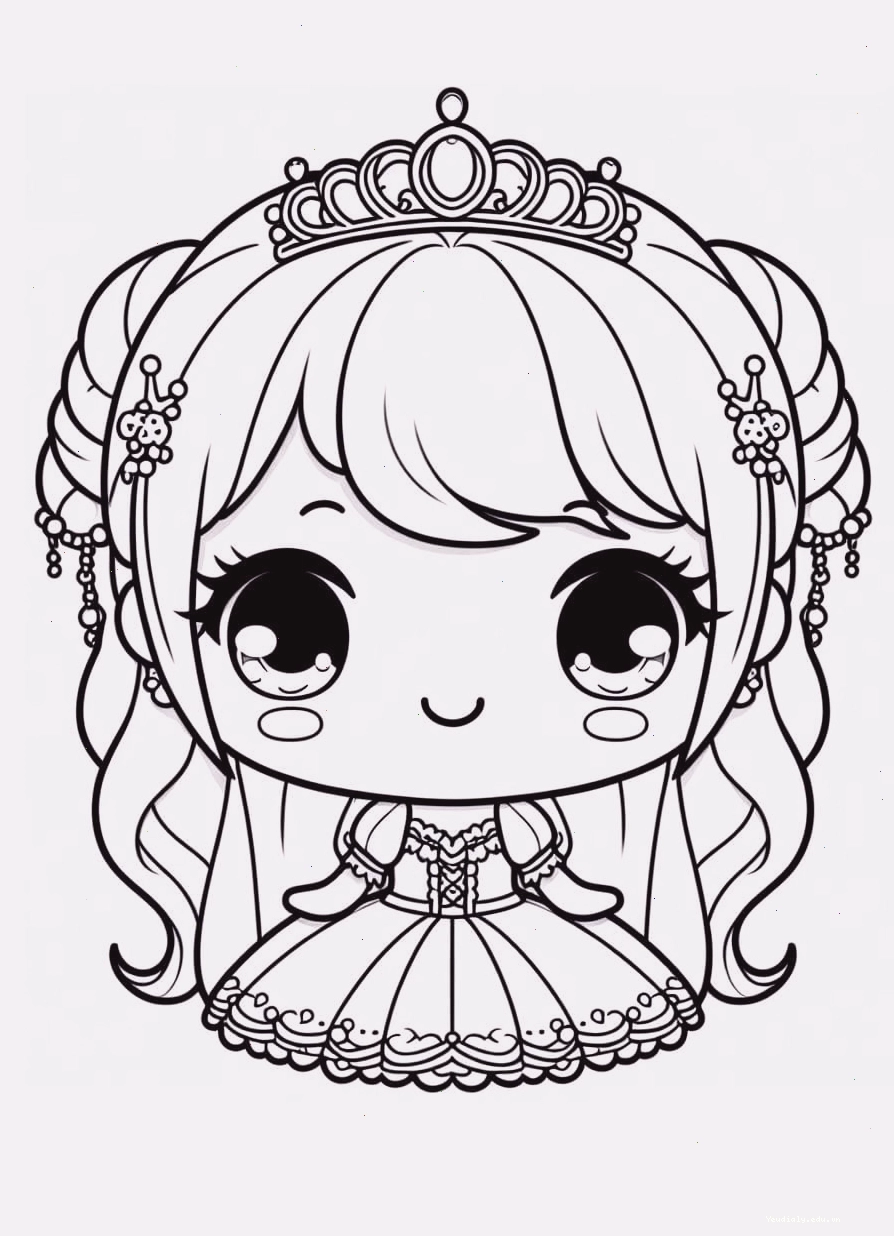 Hình ảnh công chúa Chibi xinh đẹp với phong thái quý phái