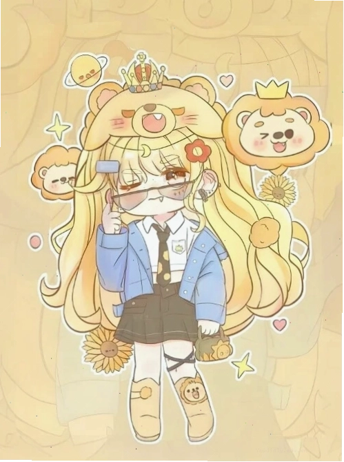 Hình ảnh cung sư tử nữ chibi