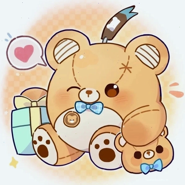 Hình ảnh gấu chibi đáng yêu trong một khung cảnh