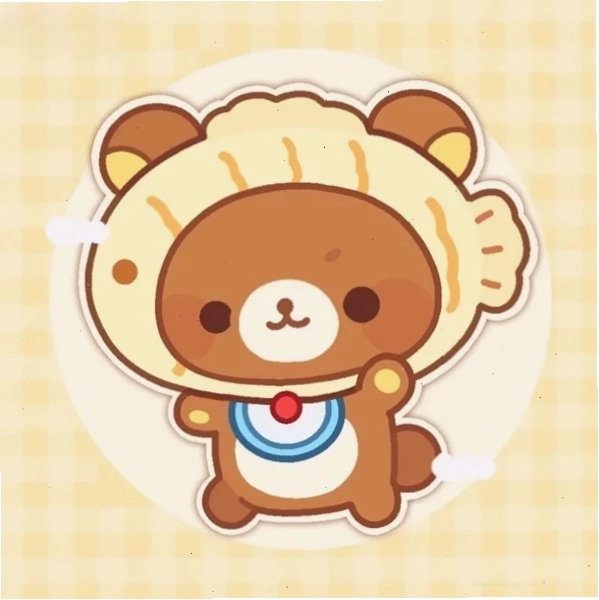 Hình ảnh gấu chibi dễ thương với nụ cười