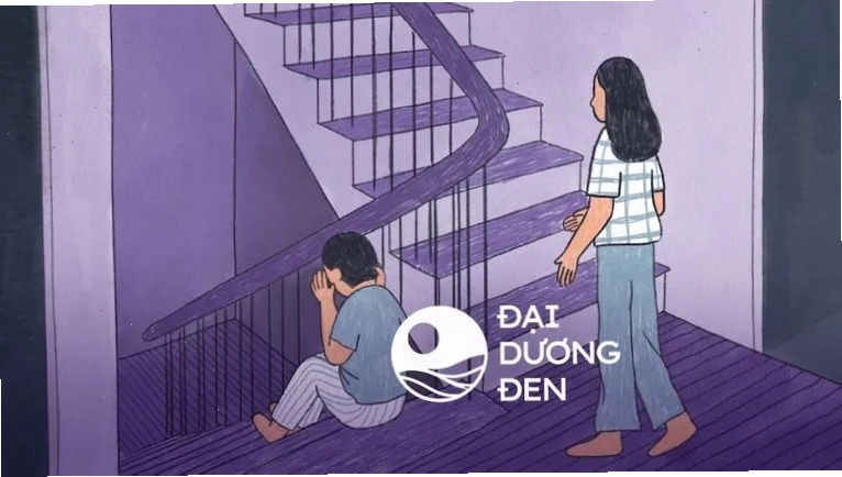 Hình ảnh minh họa cho phần ba của câu chuyện về trầm cảm trong sách Đại Dương Đen