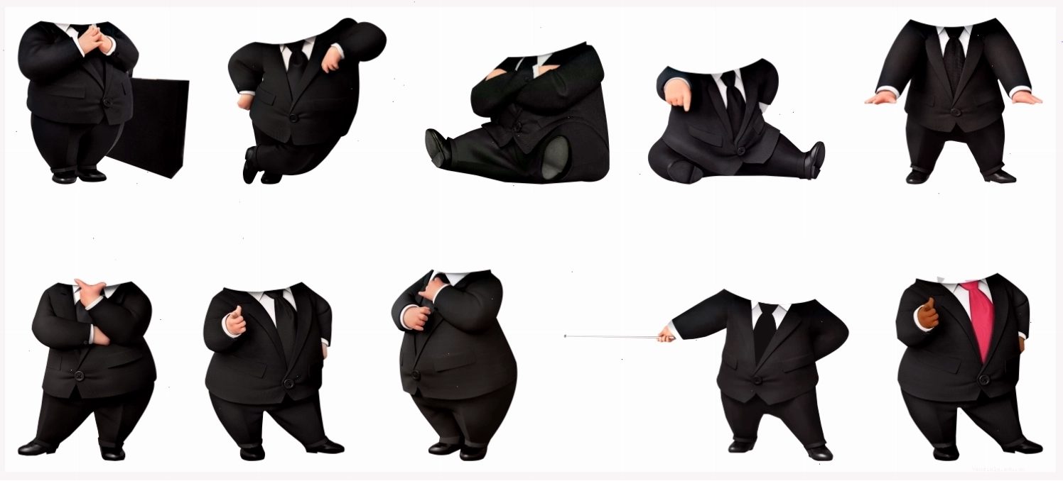 Hình chibi bé trai ngộ nghĩnh với biểu cảm đáng yêu