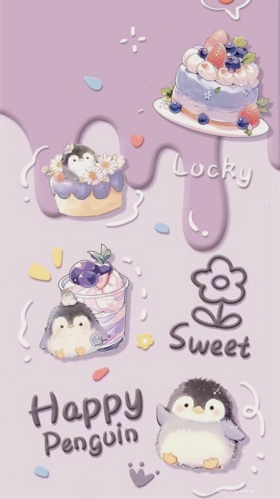 Hình nền chibi nữ với gam màu tươi sáng