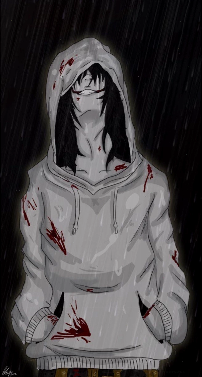Hình nền Jeff the Killer anime với gam màu tối