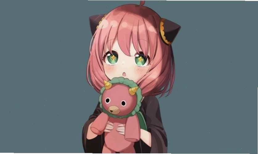 Hình nền máy tính Anya Forger phong cách chibi đáng yêu