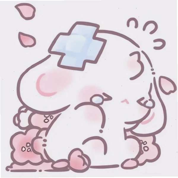 Hình thỏ chibi dễ thương đang ăn cà rốt