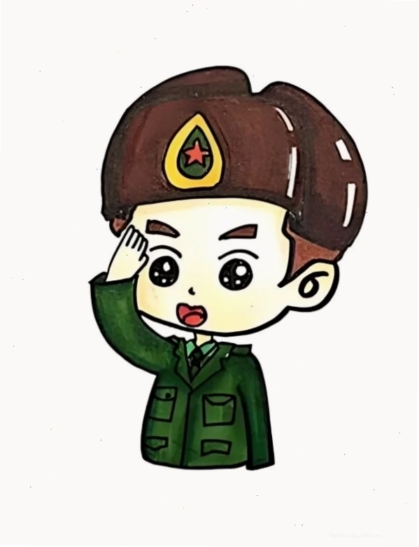 Hình vẽ bộ đội chibi