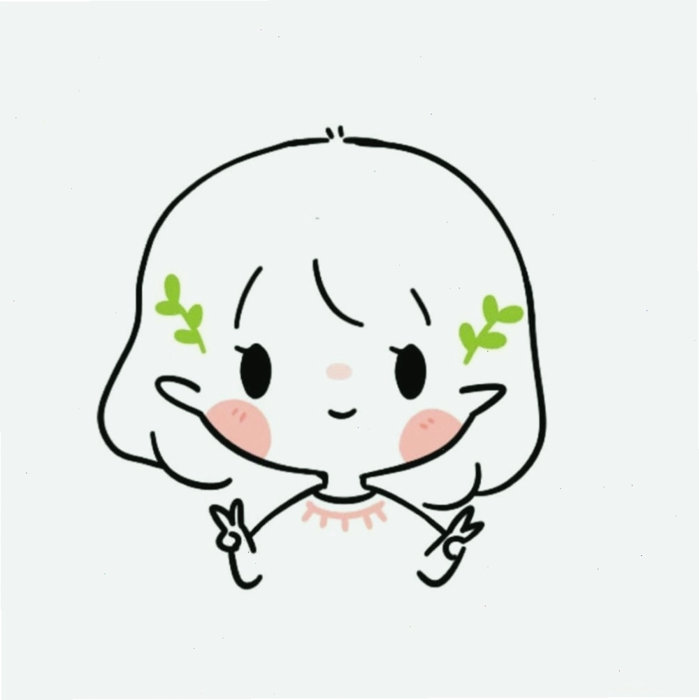 Hình vẽ cô gái chibi nhỏ nhắn, tinh nghịch