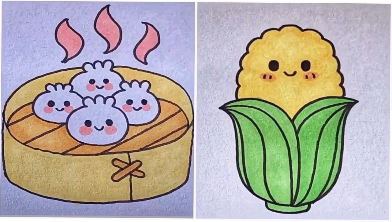 Hình vẽ cô gái cute với phong cách vẽ tay đơn giản, thanh thoát