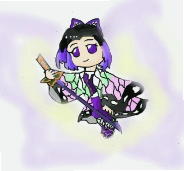 Hình vẽ Shinobu chibi đơn giản đẹp nhất