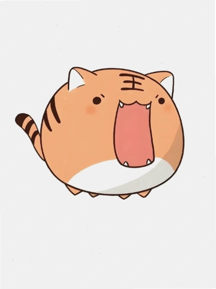 Hổ béo chibi mũm mĩm với biểu cảm đáng yêu