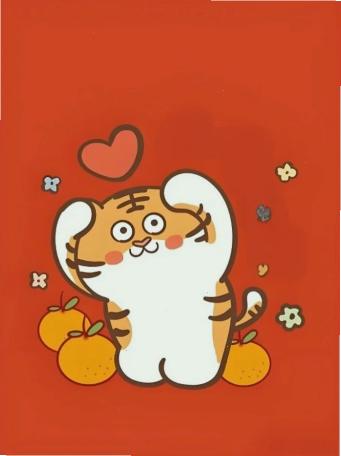 Hổ béo chibi với vẻ mặt cực kỳ dễ thương