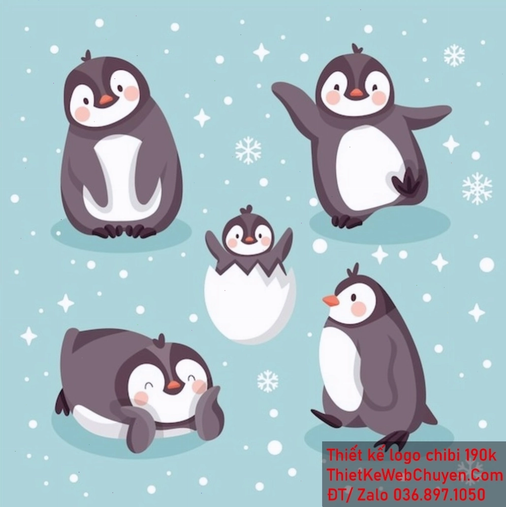 Hướng dẫn từng bước cách vẽ chim cánh cụt chibi đơn giản