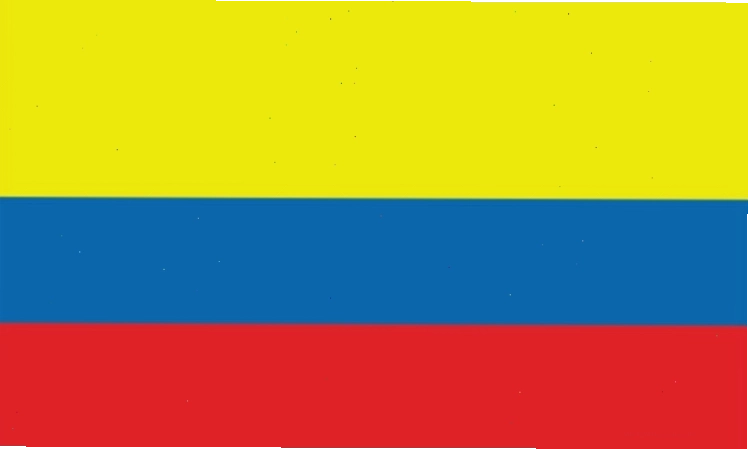 Lá cờ Colombia với dải vàng lớn hơn hai dải còn lại