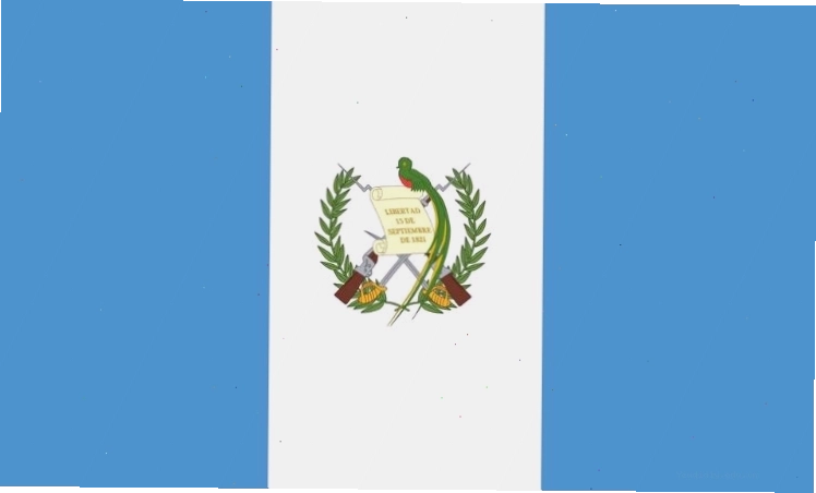 Lá cờ Guatemala với hình ảnh chim Quetzal