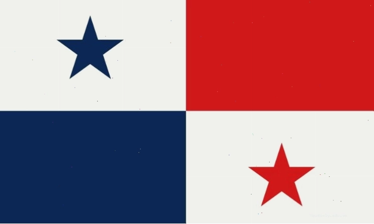 Lá cờ Panama với hai phần tư màu trắng, xanh lam và đỏ
