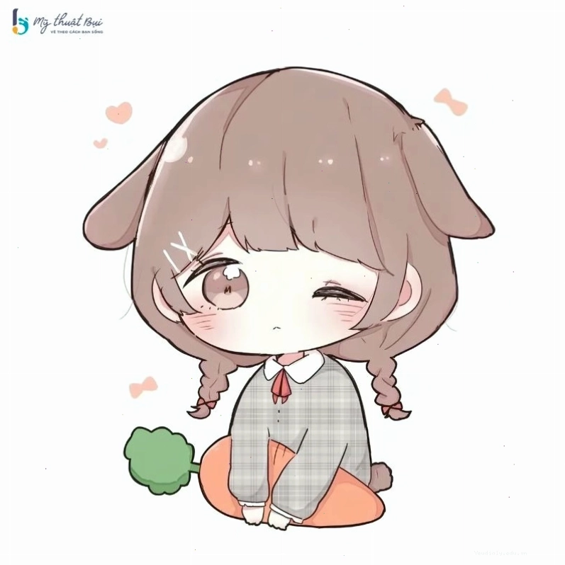 Mẫu chibi cute với trang phục váy xòe