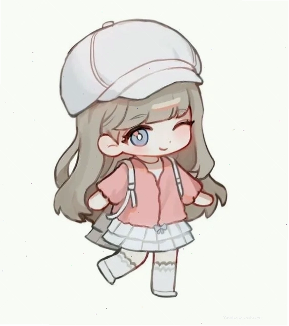 Mẫu vẽ chibi nữ đơn giản