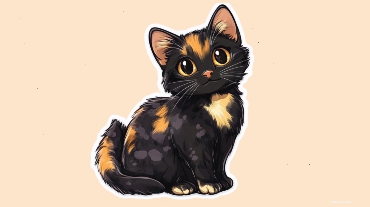 Mèo chibi đang thưởng thức bữa ăn ngon lành