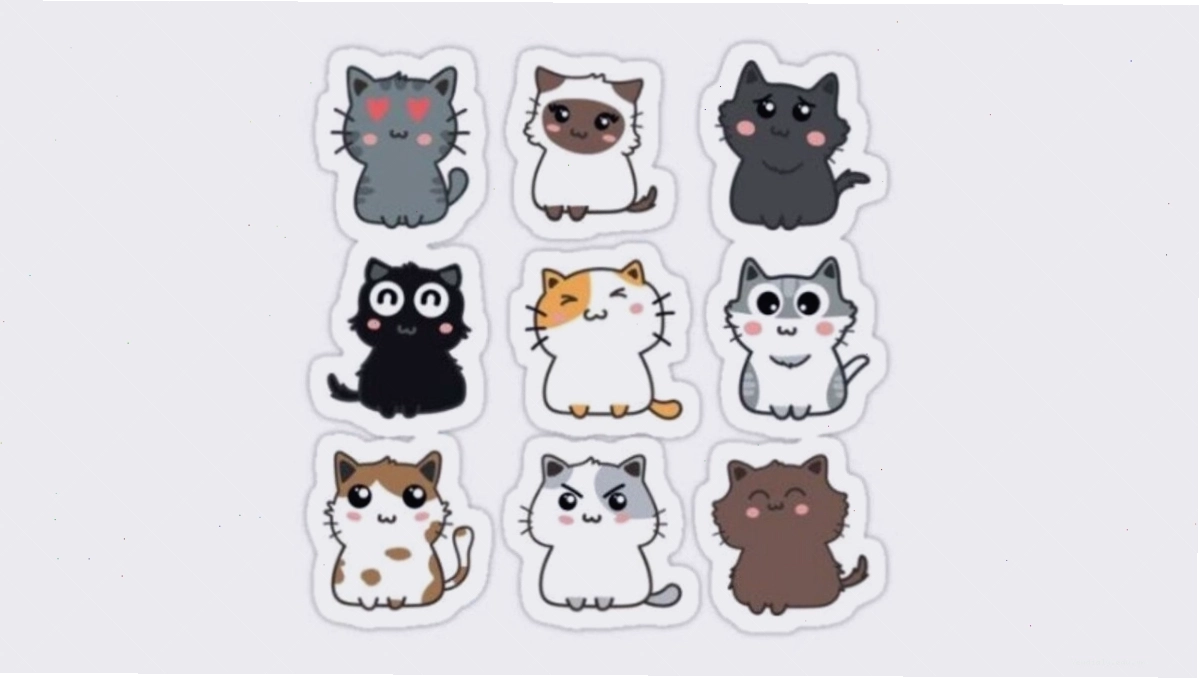 Mèo chibi ngộ nghĩnh với biểu cảm đáng yêu