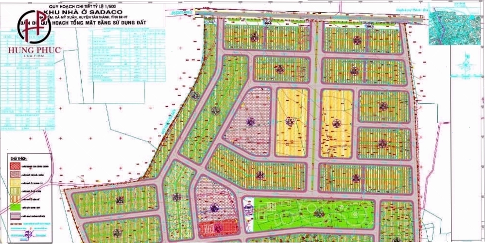 Minh họa bản đồ quy hoạch chi tiết tỉ lệ 1/500