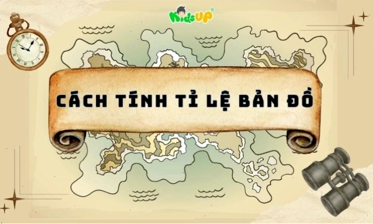 Minh họa cách tính tỷ lệ bản đồ bằng công thức