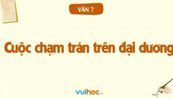 Minh họa cảnh đối mặt với thử thách trên biển