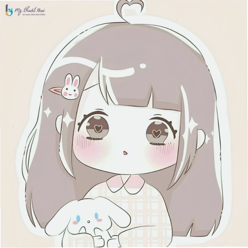 Nhân vật chibi nam với biểu cảm tinh nghịch