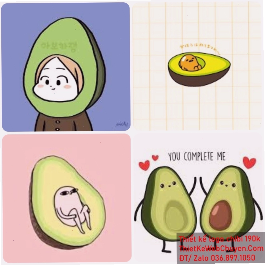 Sáng tạo với avatar trái bơ chibi cho bữa ăn