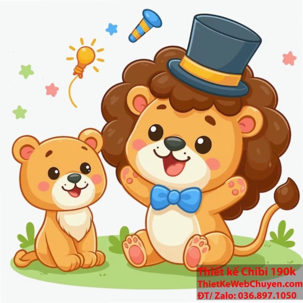 Sư tử Chibi: Biểu tượng mới của sự đáng yêu và mạnh mẽ!
