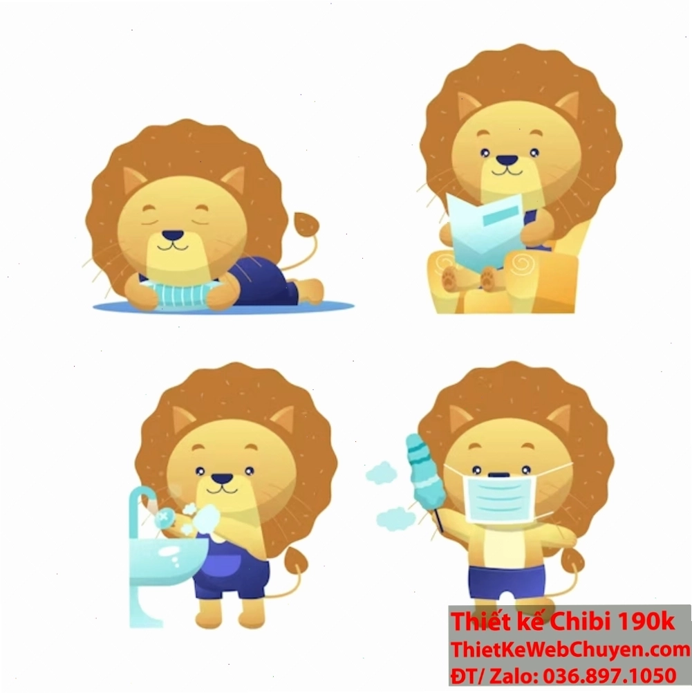 Sư tử Chibi: Biểu tượng mới của sự đáng yêu và niềm vui!