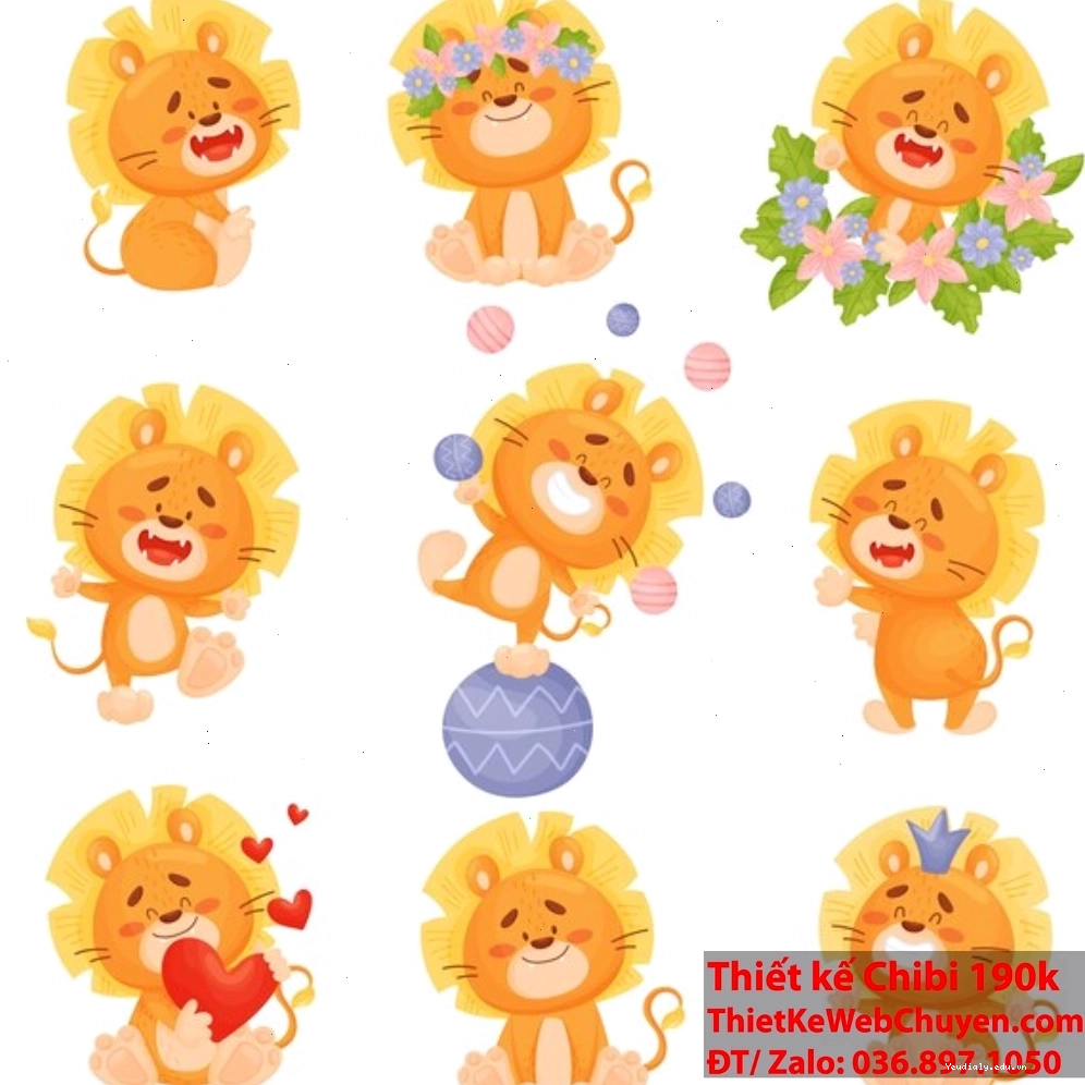 Sư tử Chibi: Hãy để sức mạnh nhỏ bé của chúng thổi bay mọi căng thẳng!