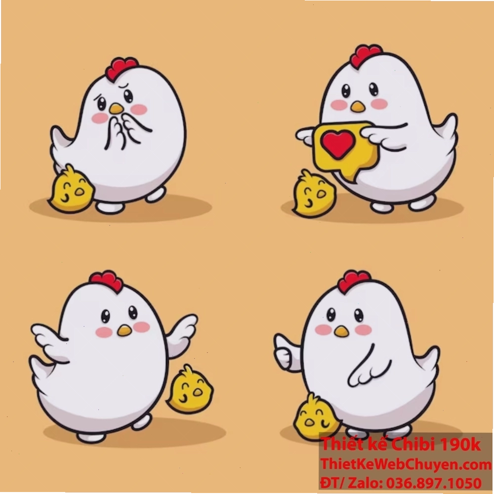 Sưu tập tranh Chibi con gà: Những tác phẩm nghệ thuật độc đáo