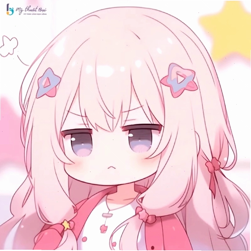 Thỏ con chibi đáng yêu với biểu cảm ngộ nghĩnh