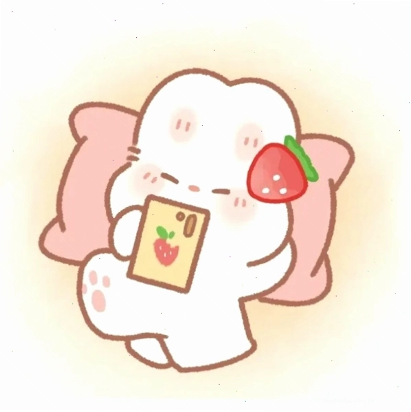 Thỏ con dễ thương chibi đang ngồi trên bãi cỏ xanh mướt