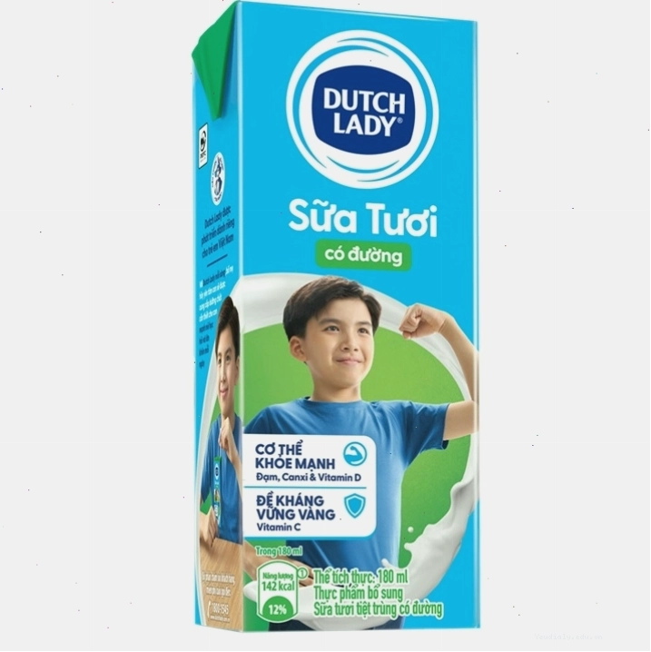 Thùng sữa tươi Cô Gái Hà Lan có đường hộp 180ml