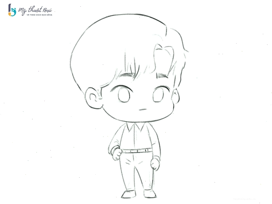 Tô màu và hoàn thiện tranh vẽ chibi nam