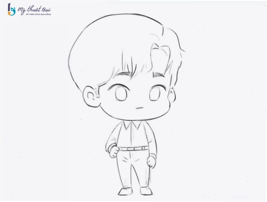 Tô màu và hoàn thiện tranh vẽ chibi nam