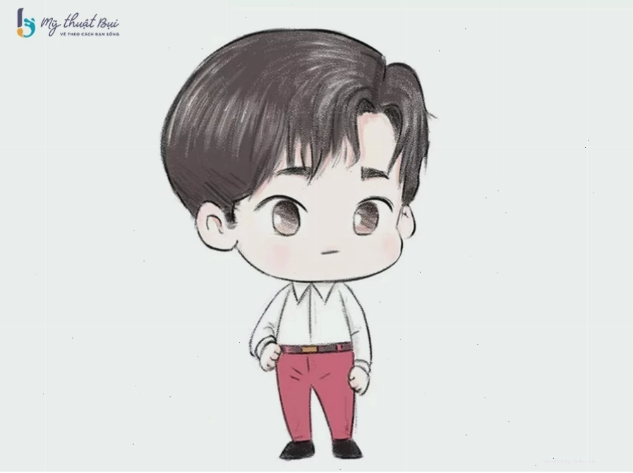 Tô màu và hoàn thiện tranh vẽ chibi nam