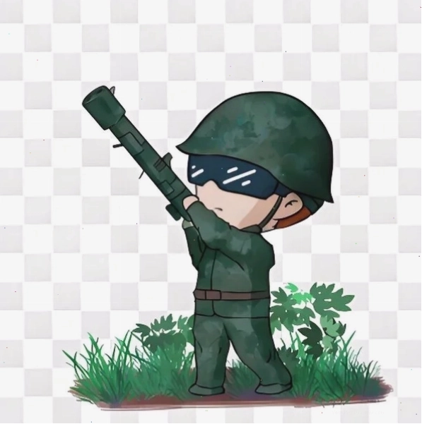 Tranh chú bộ đội chibi