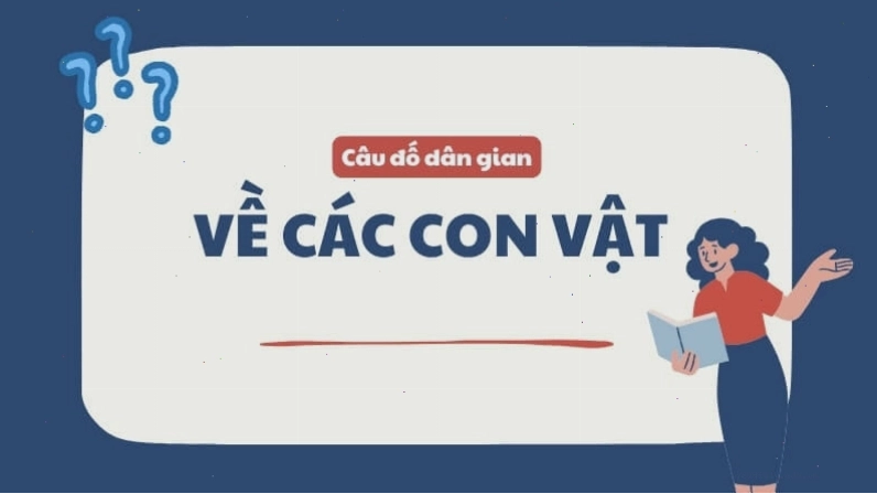 Tranh minh họa câu đố dân gian về con vật cho trẻ em
