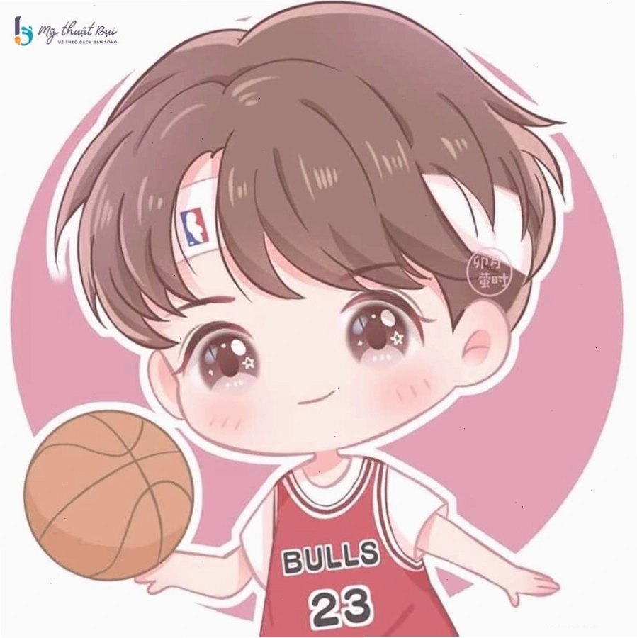 Tranh vẽ chibi nam đáng yêu với trang phục đơn giản
